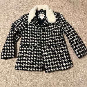 Cat & Jack Houndstooth Kids Pea Coat